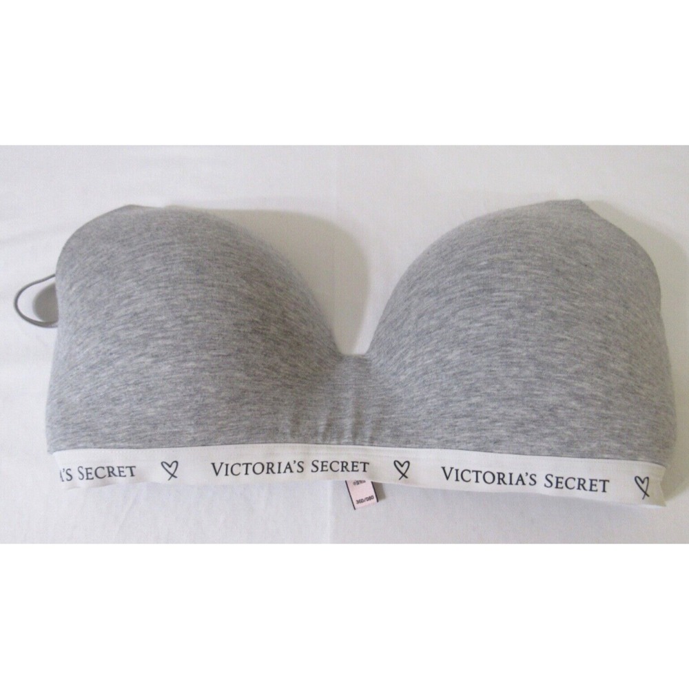 Victoria's Secret Heather Gray‎ 36D T-Shirt Light Lined Cotton Wireless Bra
